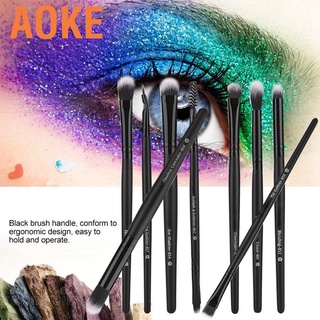 Aoke juego de 9 brochas de maquillaje PRO/brochas para base/rubor/polvo facial/sombra de ojos (7)