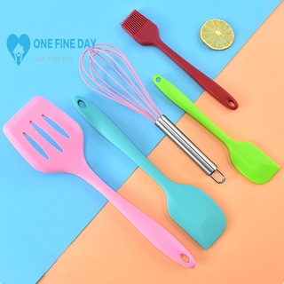 Juego de herramientas de cocina 5 unids/Set de herramientas de silicona para cocinar utensilios de cocina espátula herramientas de cocina E9L4 (1)