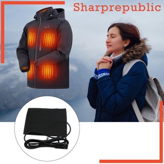 [SHARPREPUBLIC] Almohadillas de calefacción eléctrica para ropa de invierno calentada chaqueta cintura vientre calentamiento alfombrilla calentador almohadillas de calor (1)