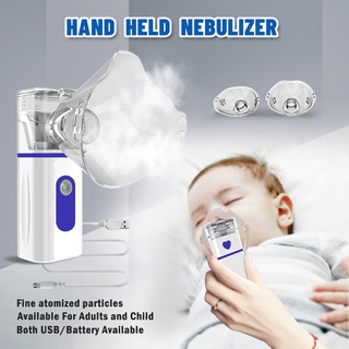 [USB + Alimentado Con Pilas] Nebulizador Portátil De Malla Inhalador Ultrasónico Atomizador Para Asma Niños Adultos (1)