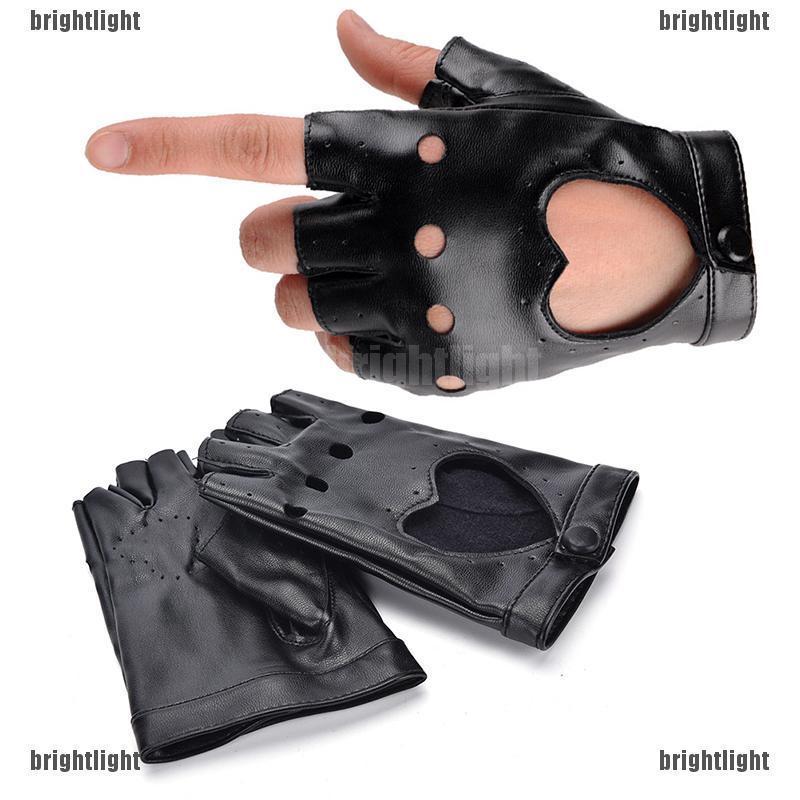 『bl』 guantes de cuero Punk sin dedos/mochila para mujer/guantes de motocicleta calientes (2)