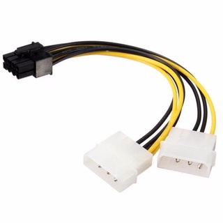 CLAUDETTE Durable Power Cord Computer Office 8Pin To Dual 4 Pin Graphics Card Video Card Connectors Computer Cables 18CM PCI-E 8PIN PCI Express IDE Cables (5)
