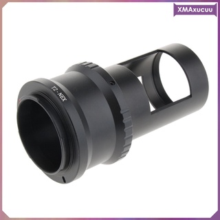 T-ring Lens Adapter Aluminum for Sony NEX + 42mm Photography Sleeve Tube (9)