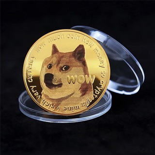 moneda conmemorativa shiba inu doge moneda color tridimensional alivio medallón chapado en oro plata metal insignia virtual moneda sheek (1)