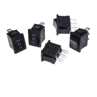 (bi & 3c) 5 piezas spdt on/apagado/on mini negro interruptor basculante ac 6a/250 v 10a/125 v