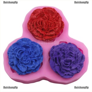 [BSF] moldes de silicona de flor de peonía herramientas de decoración de pasteles jabón caramelo Chocolate molde [Baishangfly] (1)