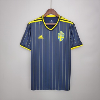 Suecia 2020 camiseta de fútbol negra de visitante (1)