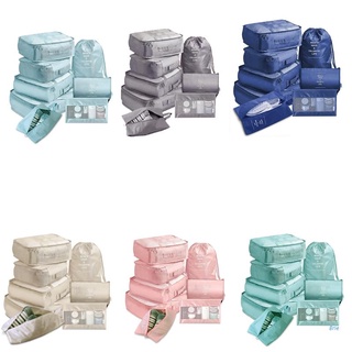 brie 8 piezas organizador de viaje bolsas de almacenamiento de ropa zapato ordenado bolsa impermeable portátil maleta de equipaje caja de embalaje