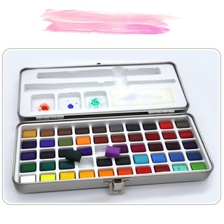 KALEN 50 Colores Sólido Acuarela Pintura Pigmento Conjunto Portátil Caja De Metal Para Principiantes Dibujo Arte Suministros (9)