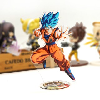 Dragon Ball Super Goku God Saiyan Pelo Azul Acrílico Soporte Figura Juguete anime