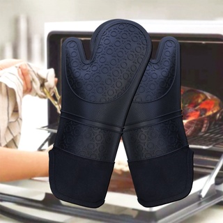 Guantes de silicona resistentes al calor con guantes antideslizantes para horno, 1 par y 2 soportes de silicona para cocina, cocina
