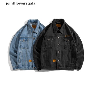 nuevo stock harajuku jeans chaqueta hombres streetwear prendas de abrigo abrigo coreano denim bomber chaqueta caliente