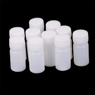 TRTYU 10X 10ml Plastic Reagent Bottles Medicine Sample Vials Liquid Holder Useful Tool . (2)