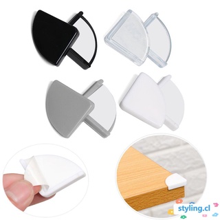 STYLING 4PCS Children Corner Guards Desk Table Corner Protector Edge Protection Baby Safety Kids Security Soft Anticollision Strip/Multicolor