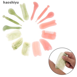 Haoshiyu - juego de 7 placas de resina para masaje corporal, masaje facial, salud, herramienta de cura