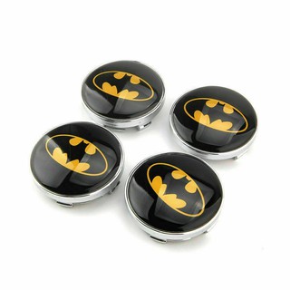 4 x "60 mm Batman logotipo emblema de la rueda del coche centro de cubo tapas de llanta cubierta de insignia