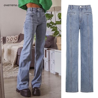 ove mujeres vintage estrella patchwork llamarada jeans mediados cintura campana inferior rayas pantalones de mezclilla harajuku casual slim fitting pantalones