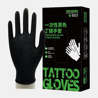 guante de nitrile negro desechable directo de fábrica en polvo duradero/mejorado/fabricación industrial/tatuaje