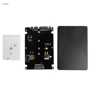 GROCE B+M Key Socket 2 M.2 NGFF (SATA) SSD to 2.5 SATA Adapter Card with Case New