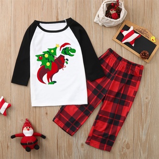 Navidad/niños carta de navidad impreso Top+pantalones impresos navidad familia ropa pijamas purtgrowths.br