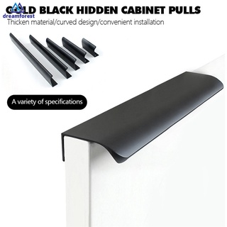df oro negro gabinete oculto tiradores de aleación de aluminio armario de cocina manijas de cajón pomos manija de muebles