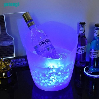 [ngl] 5 l redondo impermeable LED cambio de Color plástico cubo de hielo bares champán cerveza