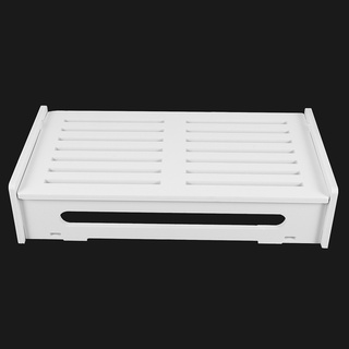 Wifi inalámbrico Router caja de almacenamiento de madera-plástico estante colgantes de pared soporte de Cable de almacenamiento decoración del hogar (4)