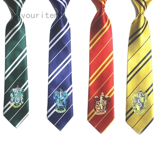 Favoritome Charm Harry Potter Gryffindor Slytherin Hufflepuff Ravenclaw corbata de seda