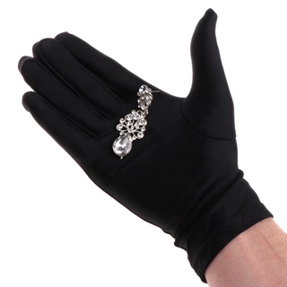 ott. guantes de joyería negro inspección con suave mezcla de algodón lisle para la protección del trabajo (4)