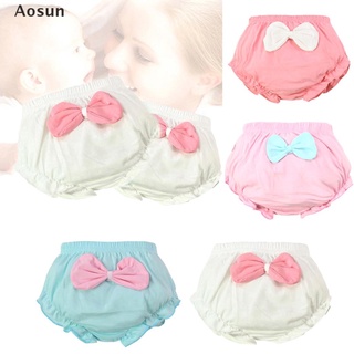 [Aosun] Baby girl infant training Pants panties Cloth Diapers kids big bow underwear .
