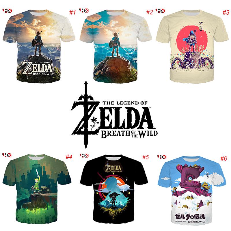 hx the legend of zelda impresión 3d casual unisex camiseta de manga corta gráfica camisetas de verano tops (1)