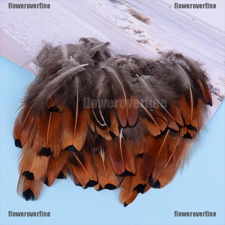 FLCL 50pcs/set pheasant feathers 4-8cm chicken plumes for carnival diy craft decor 210824