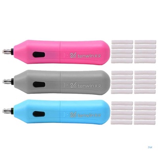 stat práctico kit de goma de borrar eléctrica con pilas automática para lápiz con 10 recambios