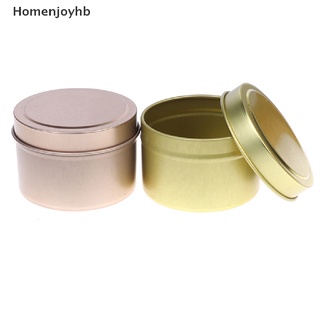 hhb> diy tarros redondos de velas de aluminio de 4 oz con tapas, recipientes de muestras cosméticas, organizador de almacenamiento