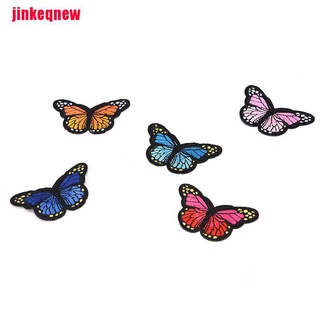 jncl 5 parches de mariposa para coser plancha sobre insignia bordada ropa de tela diy jnn