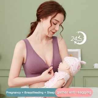 Algodón De Enfermería Sujetador De Verano Transpirable Lactancia Sujetadores Para Las Mujeres Maternidad Más Gran Tamaño Fácil Alimentación Libre De Alambre (1)