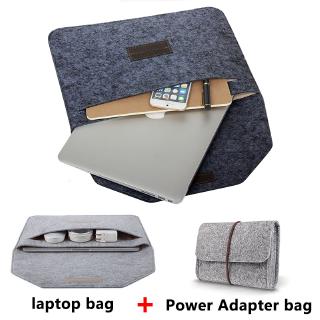 2 en 1 11-15.6 pulgadas Ipad Macbook Air Pro notebook portátil fieltro portátil caso de almacenamiento bolsa de viaje de negocios a prueba de golpes bolsa