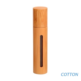 COTTON Bamboo 10ml Essential Oil Roll-on Bottle Perfume Empty Oil Wood Bottle Stainless Roll On Ball Perfume Oil Roller Aromatherapy Massage Tools (1)