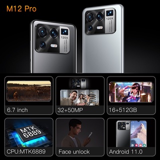 M3 Pro 6.7 pulgadas teléfonos inteligentes 16G+512GB 6800mAh pantalla completa 32+50MP cara desbloqueado 2021 producto Original 5G Android móvil (6)