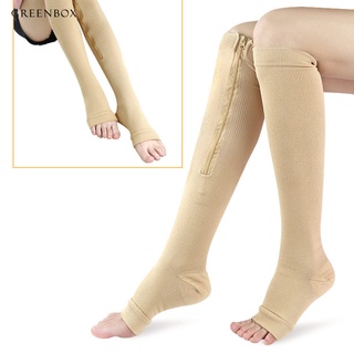 Greenbox calcetines De compresión con cremallera/medias De tubo/soporte abierto Para piernas (6)