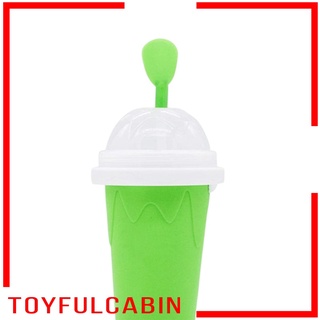[TOYFULCABIN] Diy Slushy Maker taza de sílice doble capa taza de batido pellizcar taza de hielo de silicona taza de enfriamiento portátil exprimir taza de helado