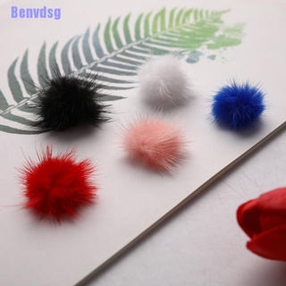 Benvdsg> 10 piezas de uñas diseño de arte Mini Poms Poms visón bola de piel Diy Pompones suministros de costura