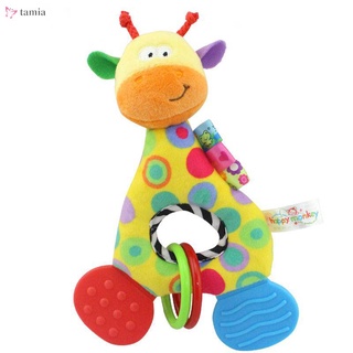 Bebé campana de mano juguetes de felpa animales muñeca con mordedor consolador muñeca para bebé (7)