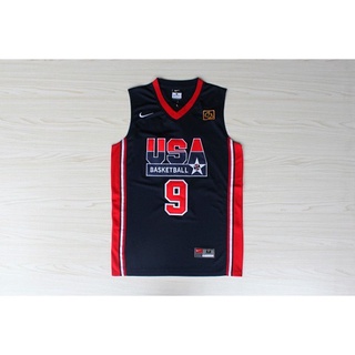 Usa Dream Team NBA Chicago Bulls 9 Michael Jordan azul marino temporada baloncesto jerseys jersey