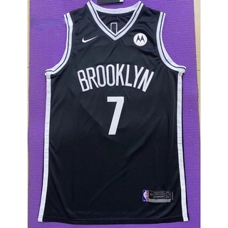 nueva temporada nba hombres brooklyn nets #7 kevin durant bordado baloncesto jersey jersey negro