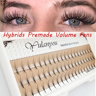Panjj mujeres moda maquillaje de ojos 0.07&0.15 espesor hecho a mano ligero 3D/5D pestañas extensión híbrida ventilador pestañas