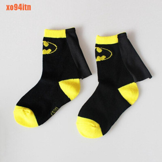 [XOITN]calcetines para niños capa superman spiderman niños niñas cosplay calcetines deportivos (5)