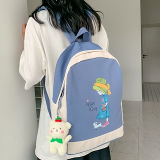 Schoolbag Female Good-looking Backpack Raw Backpack Printing Cute Backpack