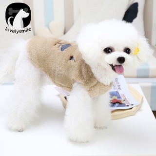 (Lovelysmile) Sudadera para mascotas linda expresión impresión mantener calor textura suave cachorro sin mangas espesar chaleco disfraz mascotas suministros (5)