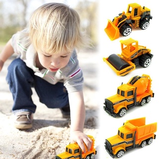 16-piece Set Alloy Engineering Vehicle With Road Sign Excavator With Road Alloy Sign Model Car Z0E3 (2)